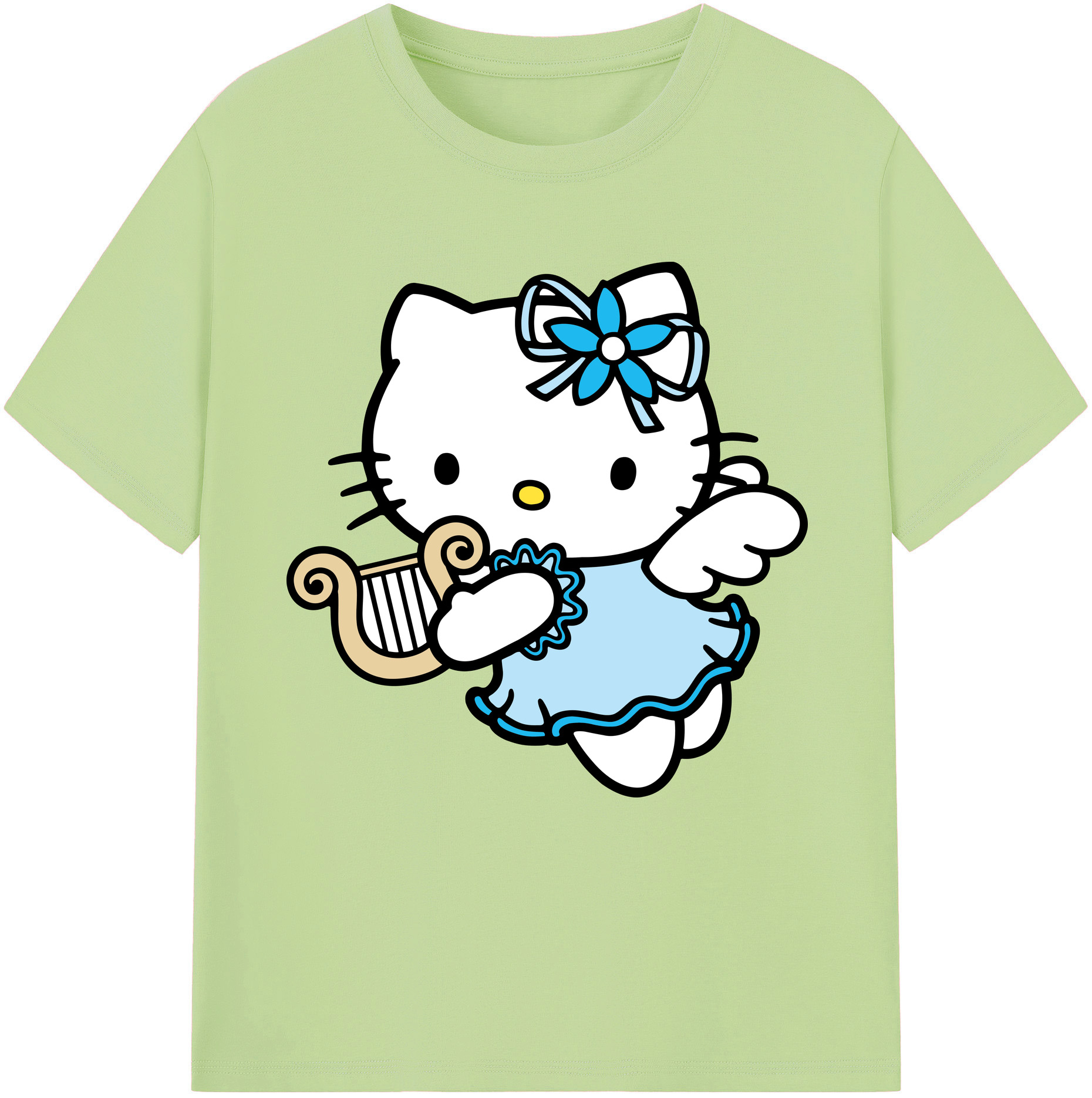 （画像用） Hello Kitty ハローキティ 綿100％半袖Tシャツ（フロントプリント）